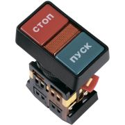 Кнопка PPBB-30N «Пуск-Стоп» d30мм 1з+1р 240В неон IEK BBD21-PPBB-K51