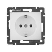 Розетка 1-м СП Valena 16А IP21 с заземл. на винтах механизм бел. IEK 774420
