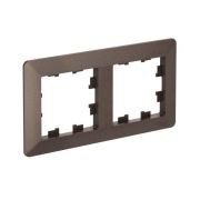 Рамка 2-м AtlasDesign Air мокко/дым. черн. SE ATN220602