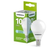 Лампа светодиодная G45 10Вт шар 6500К E14 230В GENERICA LL-G45-10-230-65-E14-G