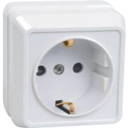 Розетка 1-м ОП Октава РС20-3-ОБ 16А IP20 с заземл. бел. GENERICA ERO11-K01-16-DC